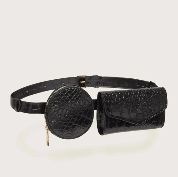 Embossed Crocodile Print Fanny Pack - Picture 2 of 5
